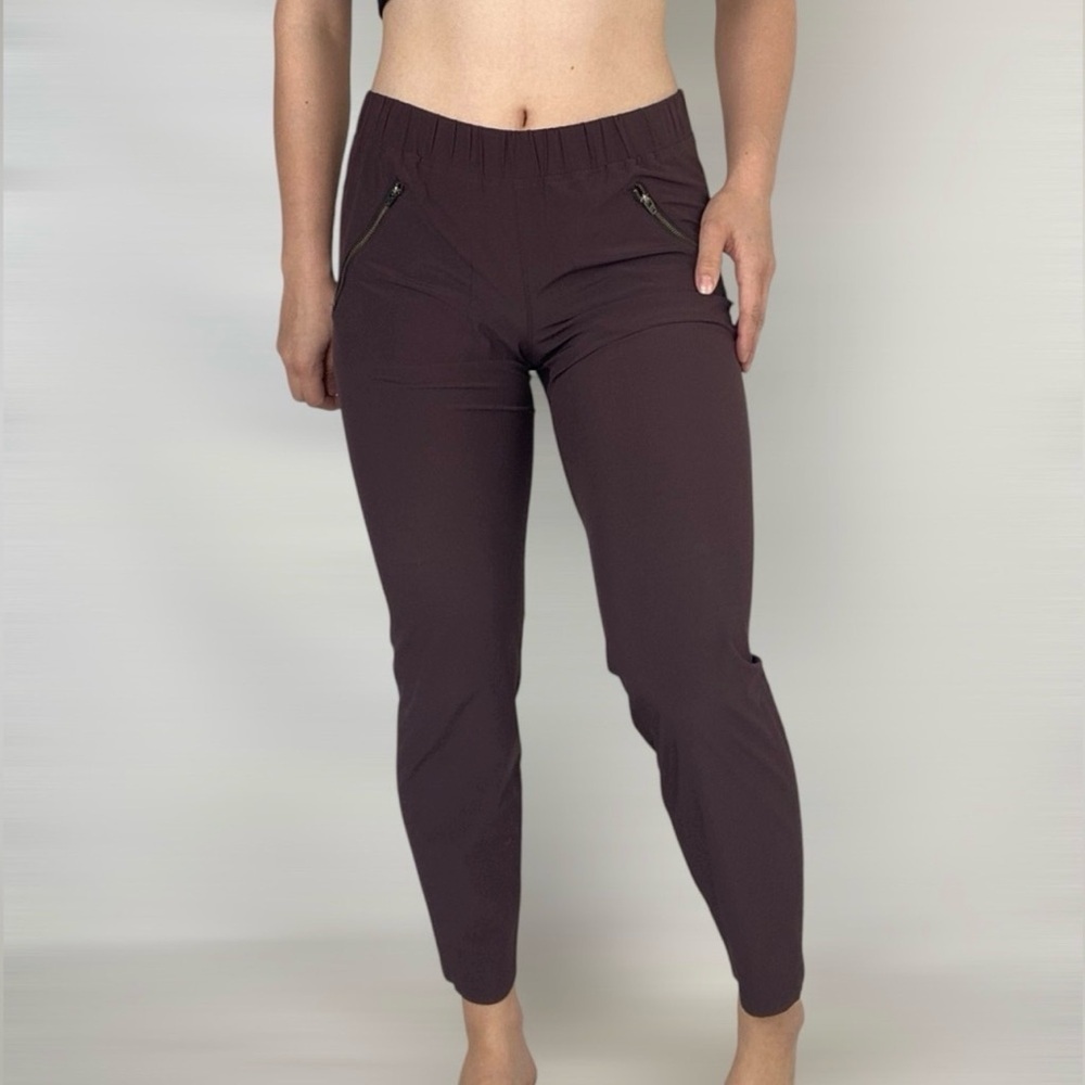 ATHLETA Aspire Elastic Waistband Zipper‎ Pocket Ankle Jogger Stretch Mid Rise